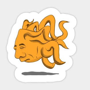 Orange Meduso Sticker